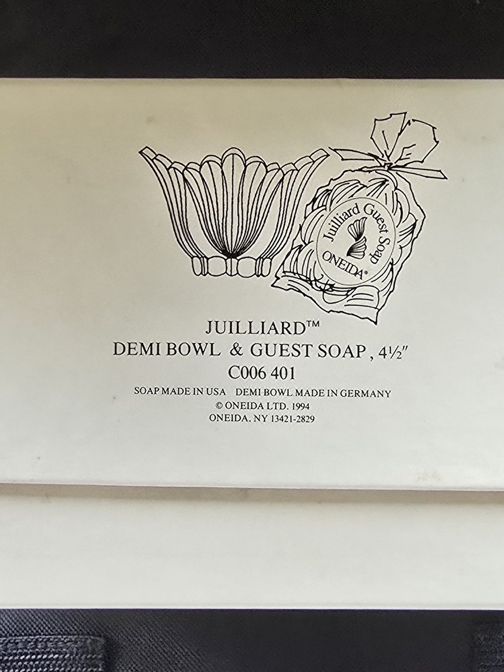 Juilliard Demi Bowl & Guest Soap Set - White